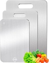 Titanium Cutting Board, 3 PCS Titanium Cutting Boards for Kitchen, Non Toxic, Double-Sided Food Grade Chopping Board for Outdoor Camping(15.6" x 11", 13" x 9.3", 11.8" x 7.8")