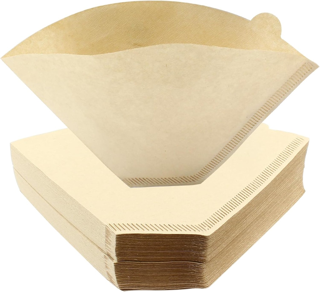 200 Count Cone Coffee Filter, #4 Natural Unbleached Cone Coffee Filter Paper fit for Drip Coffee Dripper Coffee Maker (8-12 Cup)