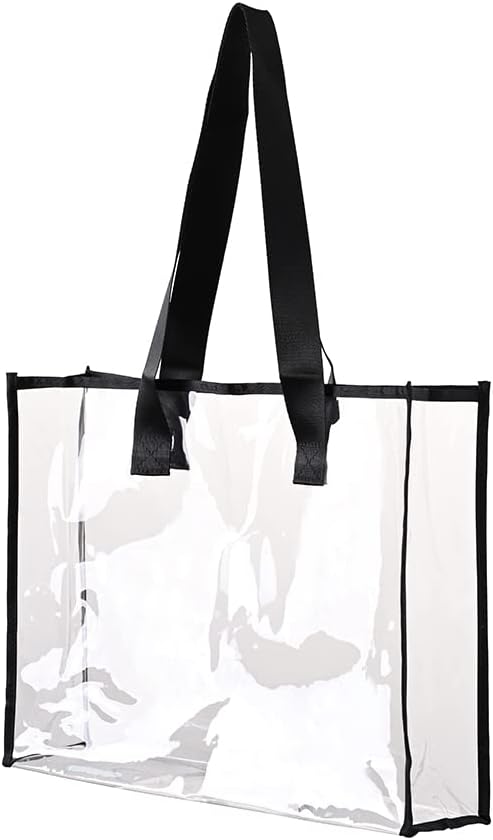 Large Clear Fashion Beach Tote Shoulder Handbag Grocery Bag Travel Shopping Sports School And Work