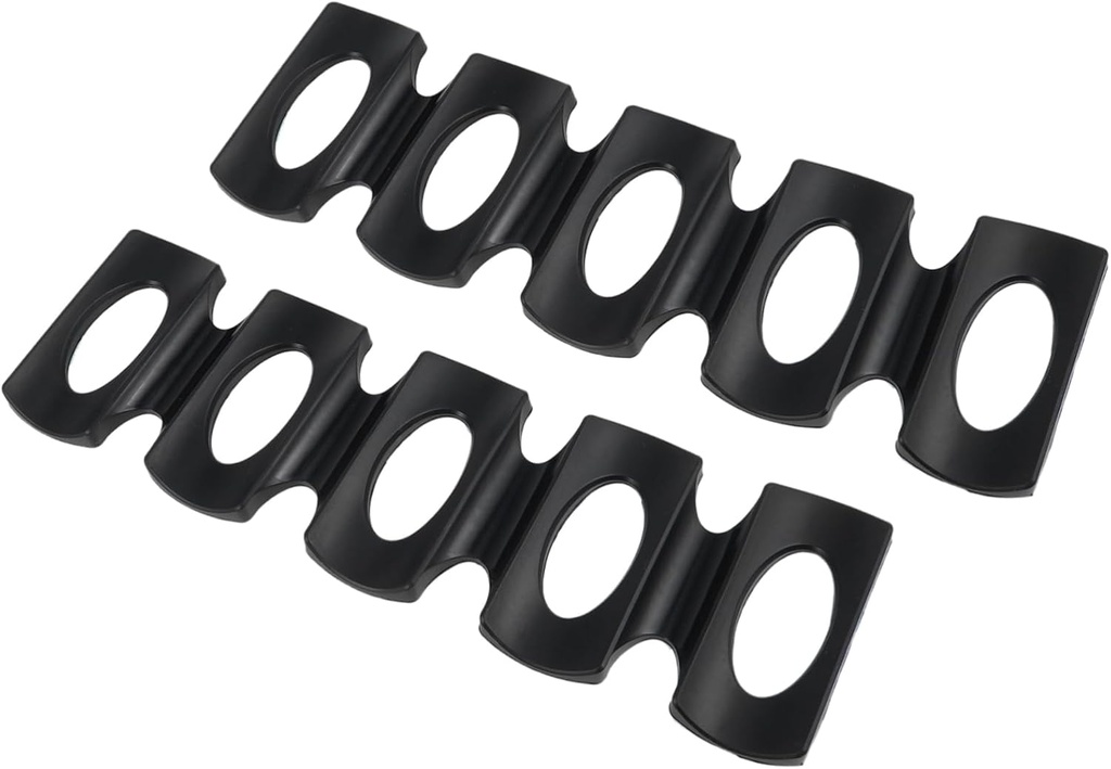 BESTOYARD 2pcs Wine Bottle Mat Shelf Fridge Can Organizer Cupboard Organiser Soda Fridge Organizer Tin Can Storage Pad Beverage Refrigerators Drinks Bottle Rack Canned, 25.5X10CM, Black