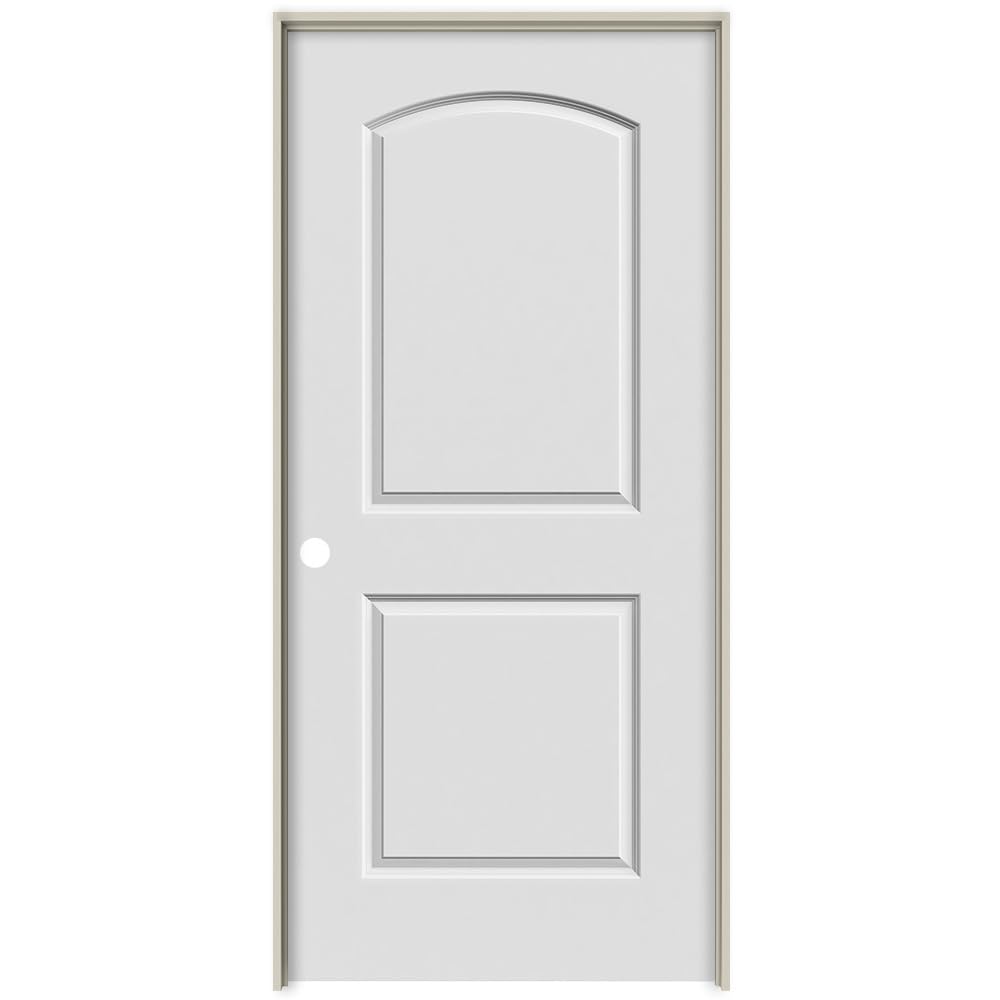 National Door Company ZZ365039R Solid Core, Molded, 2-Panel Archtop, Right Hand, Prehung Interior Single Door, 36" x 80" on 6-9/16" Jamb, MDF