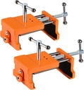 Cabinet Clamps, Professional Wood Joinery Alignment Tool, Adjustable Panel Clamping System for Cabinet Building, 4-Point Positioning Clamps, 2 Pack, Orange