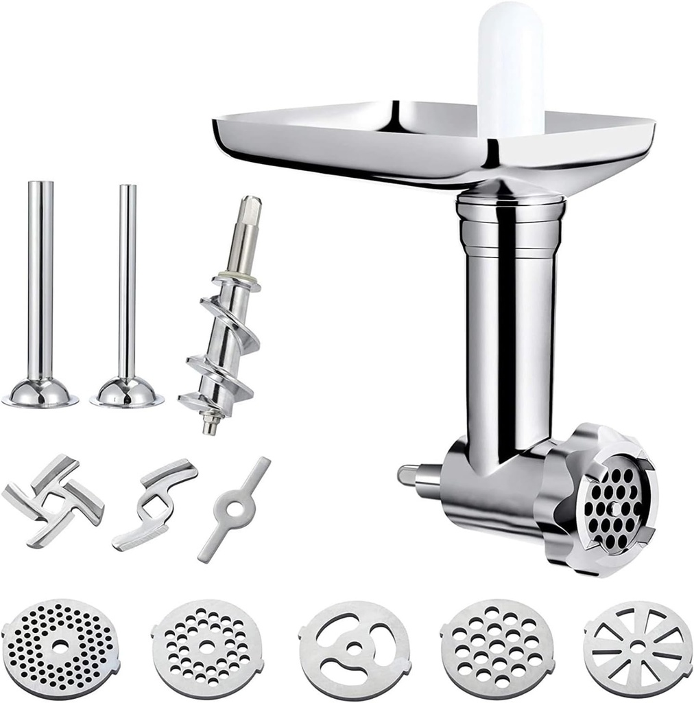 Meat Grinder Accessories, Compatible for KitchenAid, Bench Mixers with Sausage Filling Tube/Food Processor Accessories