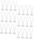 Kichvoe 40pcs Plastic Cocktail Goblets Unbreakable Flutes for Weddings Parties Gatherings Lightweight Transparent Stemmed Cups