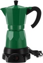 Coffee Pot 6 Cup Electric Espresso Coffee Maker Italian Moka Maker 300ml Portable Aluminum Espresso Machine Cafetera Moka Pot with Detachable Base, Gift for Home Travel(Dark Green)