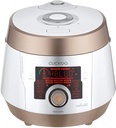 CUCKOO Premium Multi-Pressure Cooker 14 Menu Options: White, Fry, Slow Cook, Porridge, & More, User-Friendly LED Display, Fuzzy Logic Tech, 20 Cup / 5 Qt. (Uncooked) CMC-ASB501F Gold/White