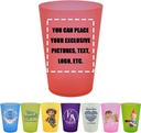 Personalized Custom Frosted Wedding Cups 30/60/100 Pcs, 12oz/16oz atterproof Flexible Reusable for Bridal Shower & Events (12 oz,Red frosted,30 PCS)