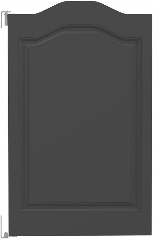 Swinging Door for 24/30/32/36 inches Width Arched Top Cafe Door Modern Minimalist Bar Half Waist Door Automatic Closing Doors (Black, 24 Inch Wide)