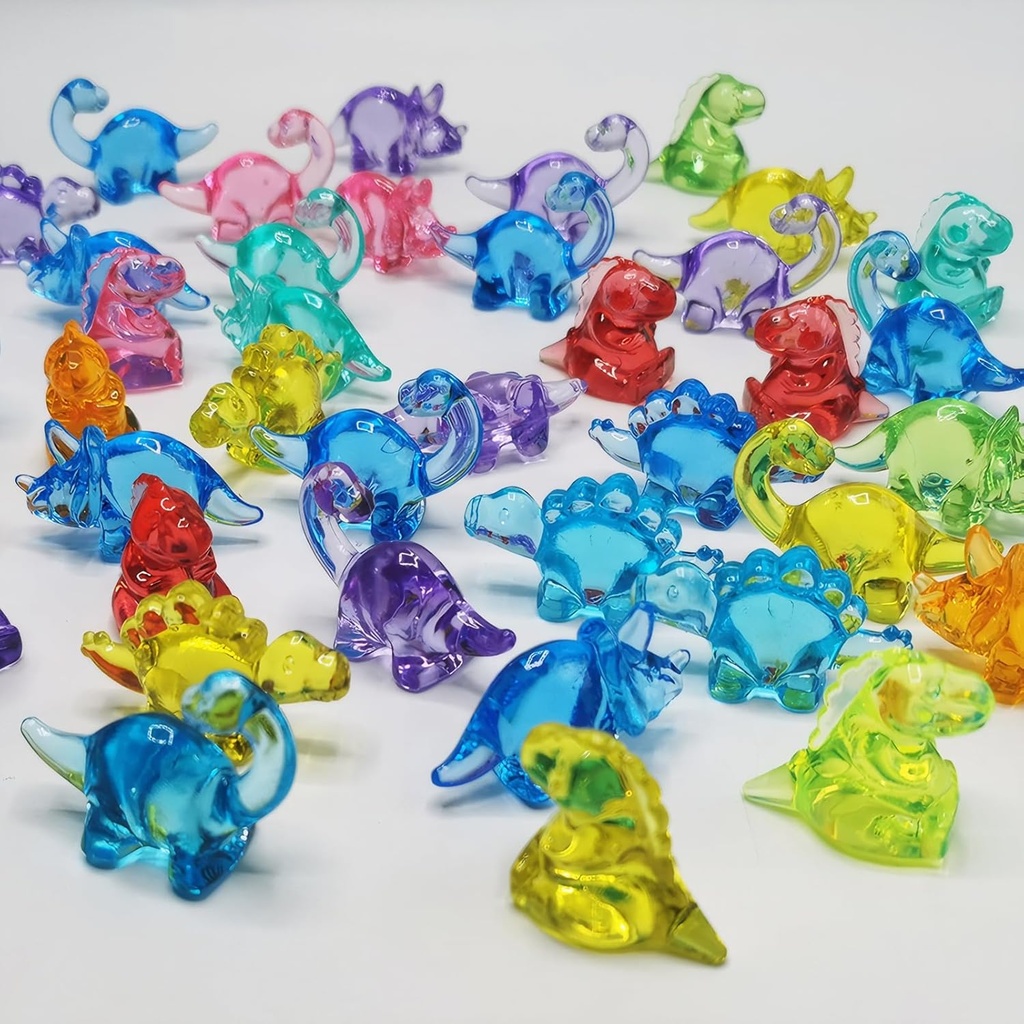 340 Pcs Mini Dinosaur Figures, Mini Resin Animals to Hide, Bulk Plastic Dinosaur Party Favors, Miniature Figurines,Small Classroom Prizes