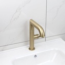 Brushed Gold Bathroom Faucet Single Handle Gold Sink Faucet Bathroom Vanity with 360 Degree Swivel Spout