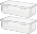 2pcs Plastic Bread Container Clear Bread Storage Bin Bread Box Bread Loaf Plastic Keeper Airtight Holder Toast Organizer Seasoning Box Cereal Container for Kitchen