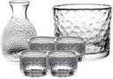 Japanese Sake Set Retro Glass Cups Crafts Wine Glasses Wine Glass Set for Warm/Cold Sake Service