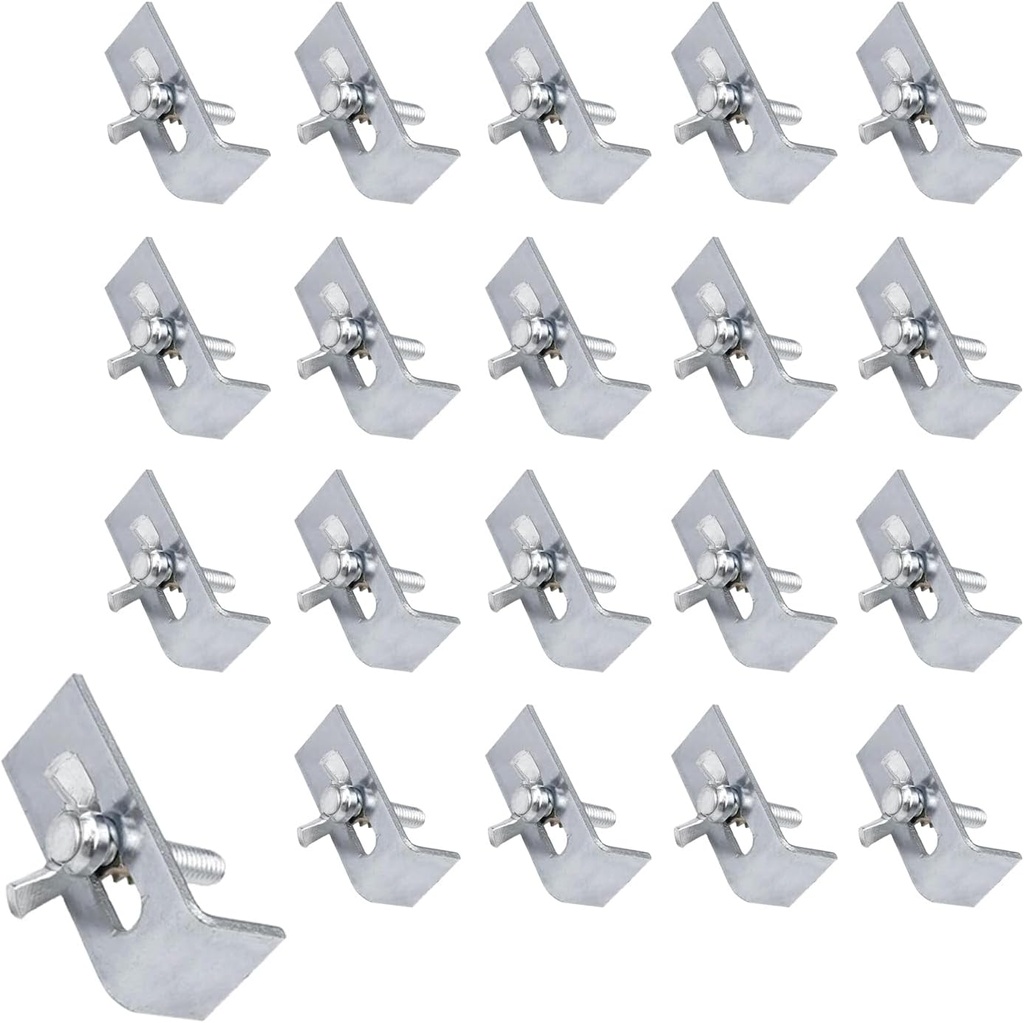 20pcs Sink Mounting Clips Fasteners Undermount Support Brackets for Kitchen Bathroom Sink (1.88-Inch L-Type)