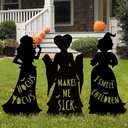 Hocus Pocus Halloween Decorations Outdoor: 3 Extra Large Hocus Pocus Witches, Black Halloween Silhouette Yard Signs with Stakes, Thick Corrugated Plastic, Outside Yard Lawn Decor for Kids Home Party