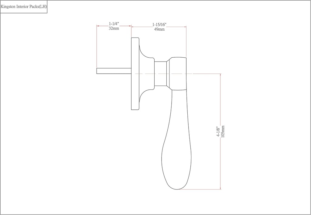 Designers Impressions Frankfort Black Handleset with Kingston Interior Left Hand (We Key Lock Orders Alike for Free)