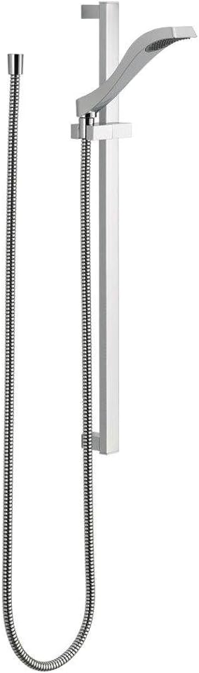 Delta Faucet Dryden Single-Spray Touch-Clean Wall-Mount Slide Bar Hand Held Shower with Hose, Chrome 57051