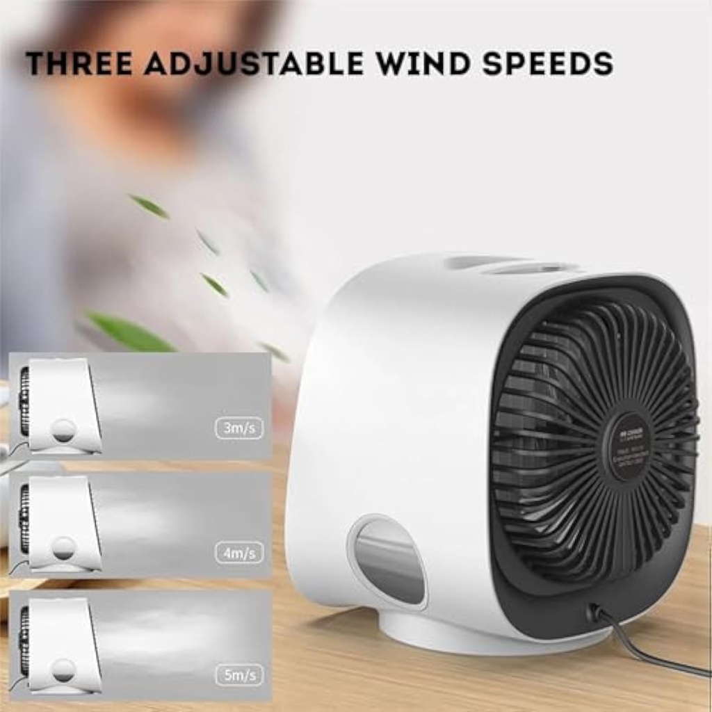 2025 New Updated Vital Breeze Portable Air Cooler, 3 Speeds Adjustable Vitalbreeze Air Conditioner Misting Fan, Air Misting Fan Portable Cooling Fans For Home, Office, Bedroom