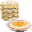 5 Pcs 12'' Plastic Disposable Pie Containers with Clear Lid Disposable Round Pie Keeper Dessert Containers Pizza Boxes for Storing Baking Meal Prep