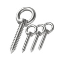 4 Inch Heavy Duty Screw Eyes Hooks ，4Pcs Self Tapping Eyelet Screw Eye Bolt，Load Capacity 500 Lbs，Wooden Large Screw Eye Hook ，for Hanging, Tie-Downs, Heavy-Duty Applications.(M8)