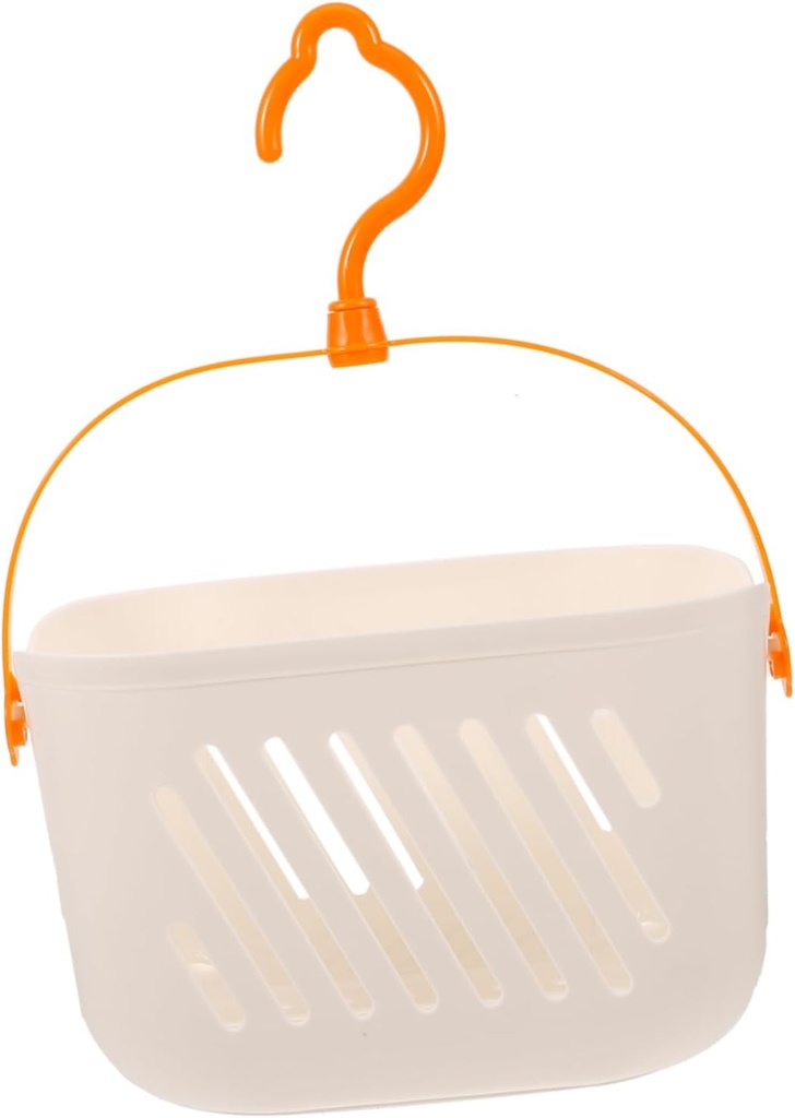 Hanging Kitchen Storage Basket with Hooks Adjustable Organizer for Garlic and Ginger Plastic Wall-Mounted Rack for Home and Kitchen