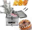 Kolice Commercial Natural Gas Heating Donuts Frying Machine Donuts Maker Doughnut Frying Making Machine with 3 Different Molds, Chicken Legs/Popcorn Chicken Fryer