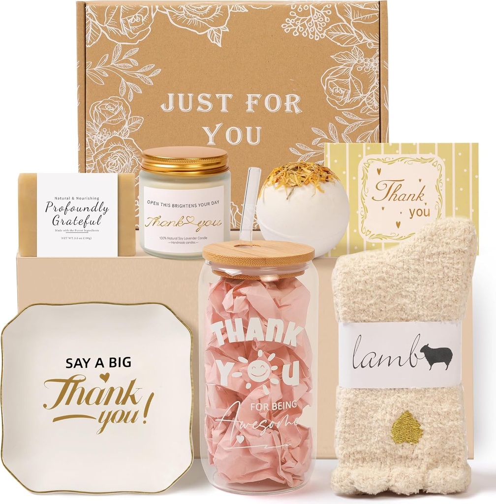 Thank You Gifts for Women, Appreciation Gifts for Employees,Teachers,Coworkers,Nurse, Secretary,Mentor,Friends,Thank You for Being Awesome Glass Cup