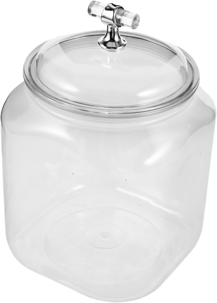 STOBAZA Airtight Plastic Storage Jars Kitchen Organization Canisters for Cookies Candies Nuts Pasta Shapes