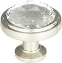 Atlas Homewares 343-BRN Legacy Crystal Brushed Nickel 1.3-Inch Round Knob