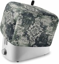 Green Boho 2 Slice Toaster Cover Geometric Ethnic Oriental Retro Mottled Tribal Small Appliance Cover Toaster Dustproof Fingerprint Protectors Machine Washable, Medium Size Bread Machine Cover