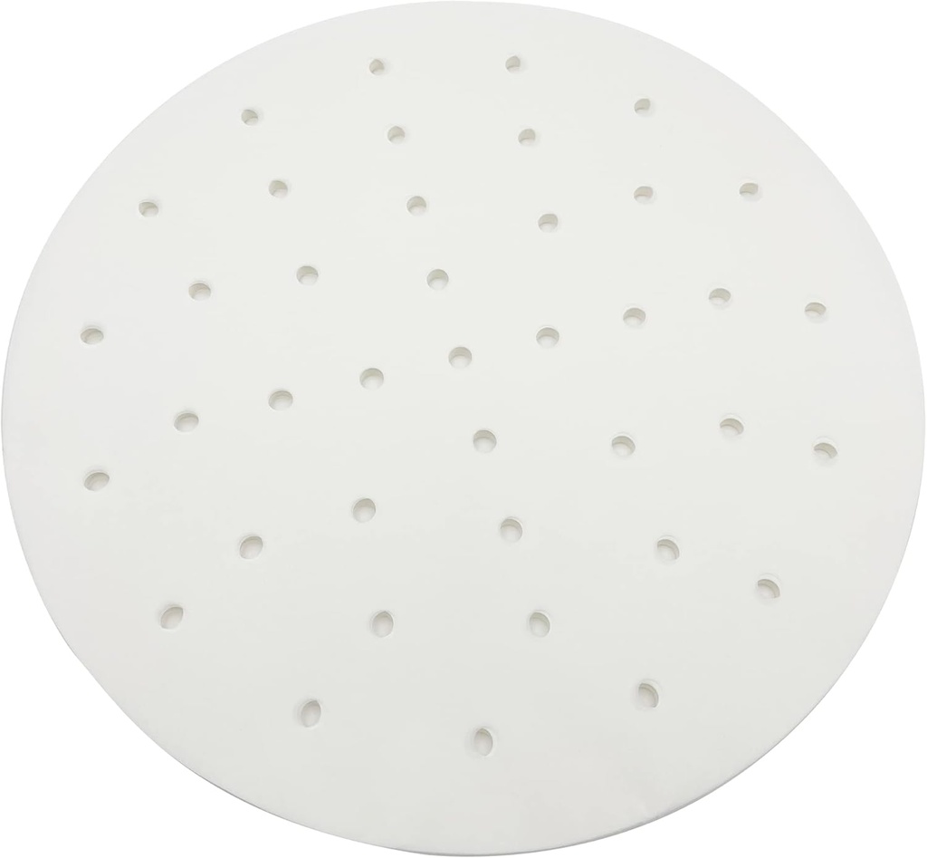 Air Fryer Parchment Paper Liners,100 Pcs Parchment Paper for Air Fryer,White Air Fryer Paper Liners, Non-stick Steamer Liners for Oven, Microwave, Bamboos Steaming Basket (10 inch) K012
