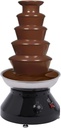 5-Tier Chocolate Fountain, 110V/60Hz 230W Nostalgia Chocolate Melter Chocolate Melting Pot Chocolate Fondue Sets with Temperature Control for Party, Wedding (Black, Silver)
