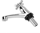 Basin Single Cold Faucet ABS Plastic Water Tap Bathroom Basin Kitchen Sink Accessories G1/2(20mm)(Cross Handle)
