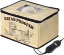 Electric Bread Proofer Box with Temperature Control, Beige, Foldable Dough Proofing Box, 15.7x13x9.8 Inch