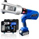 Electric Hydraulic Cable Lug Crimper Pliers Rechargeable Crimping Tool 20 Ton Electrical Terminal Cable Wire Fiber Crimper Kit with 7 Dies (HMX-630)