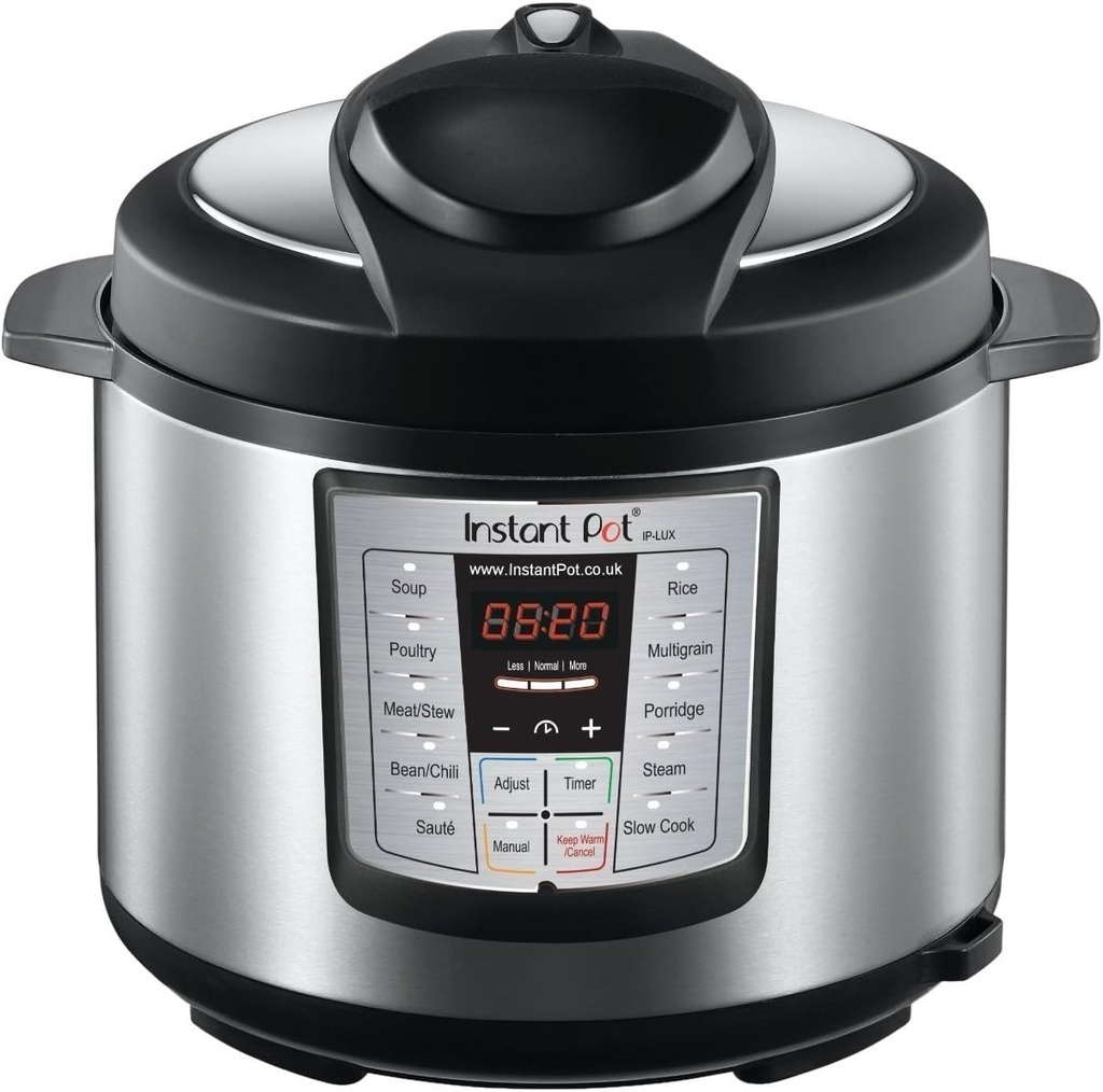 Instant Pot IP-LUX60 6-in-1 Programmable Pressure Cooker, 6.33qt, Latest 3rd Generation Technology, Stainless Steel Cooking Pot and Exterior