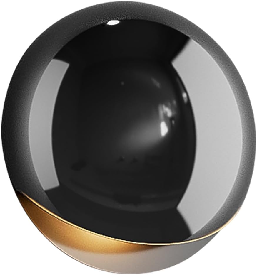 Aisilan Modern Wall Sconce, IP65 Waterproof Outdoor Wall Light, 7W 3000K Black Circle LED Lighting for Bedroom, Bathroom, Living Room & Hallway