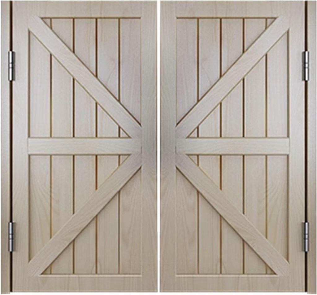 Sturdy Cafe Swinging Half Door Two-Way Open Saloon Doors Swinging Saloon Swing Doors 36"x36" 40"x36" 44"x36" 48"x36"Solid Wood Swing Door With Metal Hinges Easy Installation(Natural,58"x36")