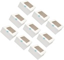 20pcs Muffin Boxes with Inserts Transparent Baking Trays for Cupcakes Egg Tart Containers for Parties and Events White Paper Design