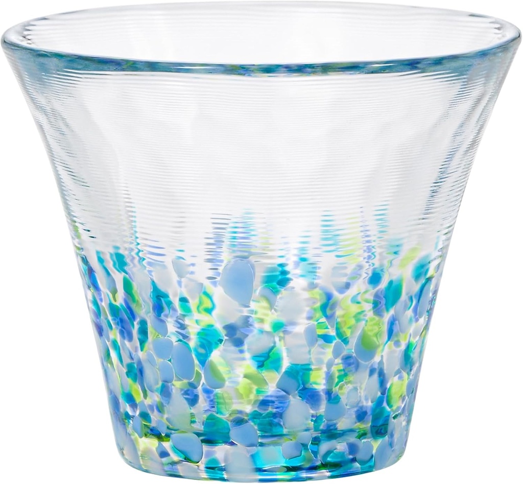 ADERIA F75416 Tsugaru Vidro Fukei Cup Hydrangea, 2.5 fl oz (75 ml), Gift Box, Made in Japan, Japanese Sake, Glass, Gift, Women's, Mother's Day, Father's Day, Husband and Wife, Housewarming, Marriage