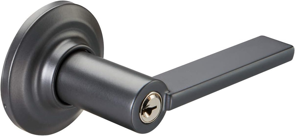 Yale Valdosta Round Lever Entry (Keyed), Suede Black
