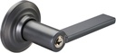 Yale Valdosta Round Lever Entry (Keyed), Suede Black