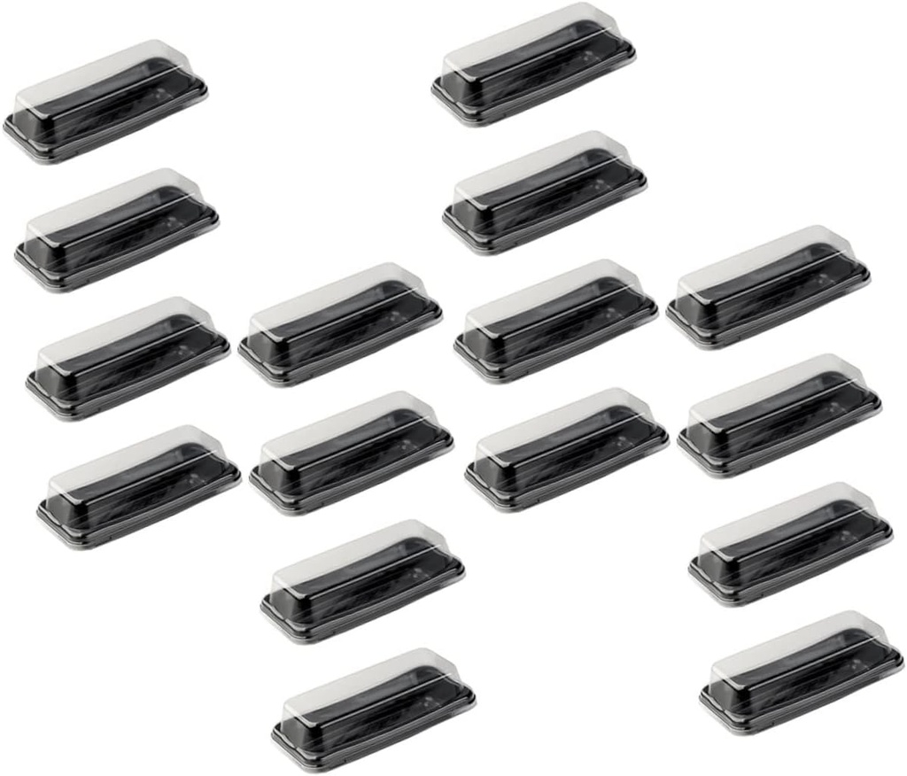 16pcs Bread Pastry Boxes Mousse Packing Case Sandwich Box Dessert Case Food-grade Material Dustproof Lid