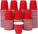 Zcaukya 120ct 2oz Mini Disposable Shot Cups, Small Red Plastic Party Cups for Parties, Games & Events