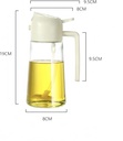 Oil Dispenser for Kitchen, 2 in 1 Olive Oil Dispenser Bottle, 16oz/470ml Premium Glass Oil Dispenser Bottle & Oil Spray Bottle,Oil Sprayer for Cooking, Kitchen, Salad, Barbecue(White)