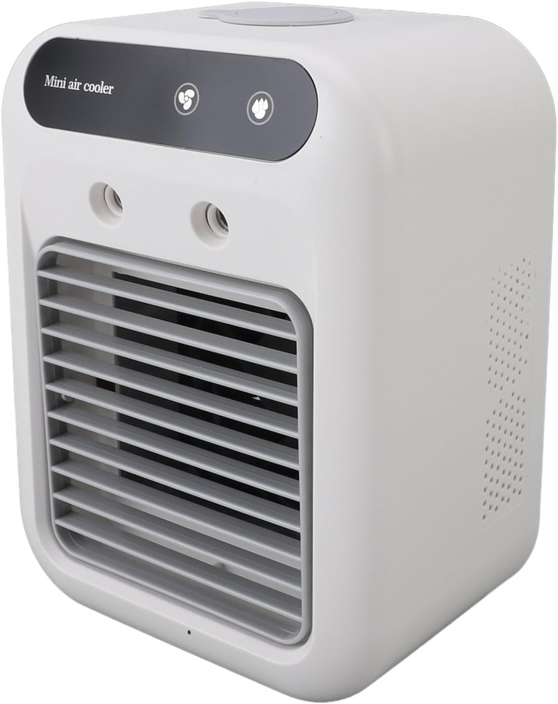 Mobile Portable Air Conditioner Fan, Mini AC Unit for Home Cooling, Water Cooled Quiet Desk Air Evaporative Cooler with Timer
