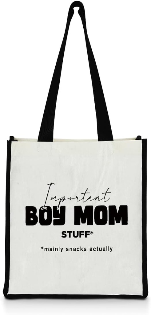 QIONGQI Medium Canvas Tote Beach Reusable Grocery Shopping Bags for Women, Moms, Grandmas, Gift for Her, Mother, Mammy, Mothers Day, Retirement, Birthday, Thank You