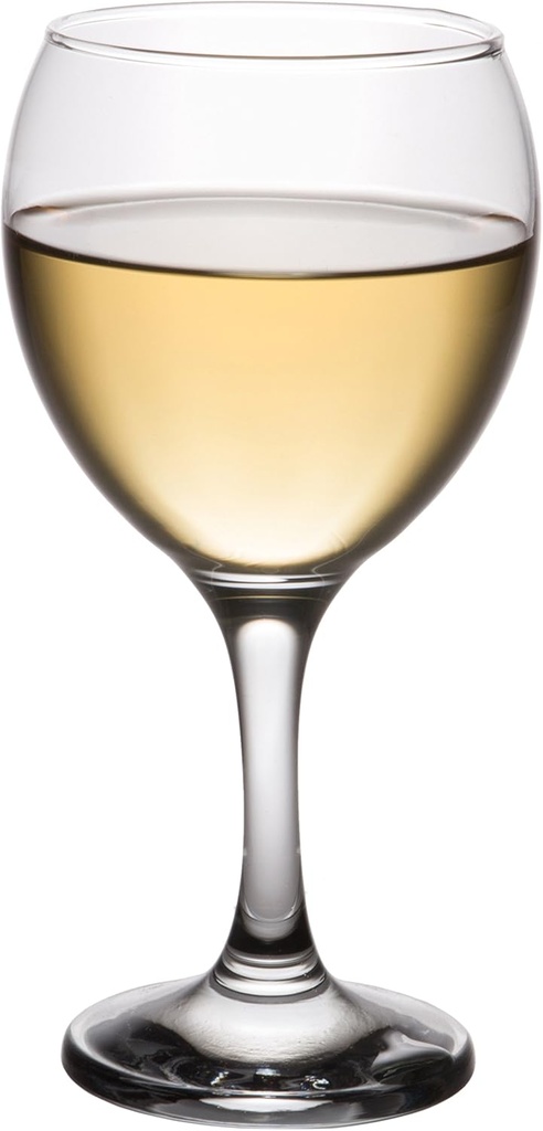 Red Co. Set of 6 Classic Glass 8.75 fl oz Stemmed All-Purpose White Wine Goblets, Clear