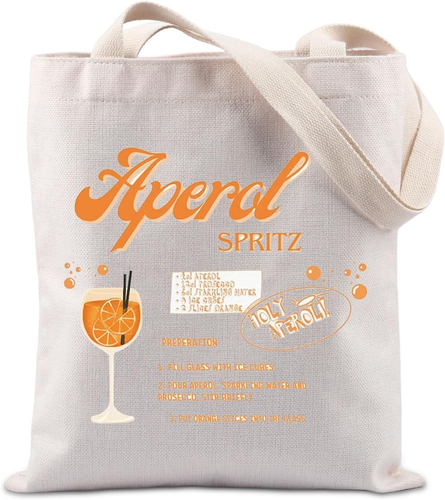 TIIMG Aperol Spritz Gift Aperol Gift Aperol Spritz Gift Italian Cocktail Gift Cocktail Lover Tote Bag