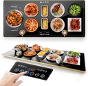 XXXL 40"x 18" Electric Warming Tray, Food Warming Mat with Touch Screen, 9 Level Temp & 24H Timer, Food Warmer Mats Full Surface Heating, Food Warmers for Parties Buffet, Gatherings