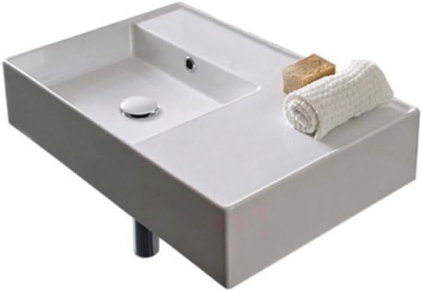 Scarabeo 5114-No Hole Teorema 2.0 Bathroom Sink, One Size, White